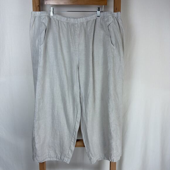 Kleen Pants - NWT Kleen Desert Khaki Lantern Pants 100% Linen #0818 3X